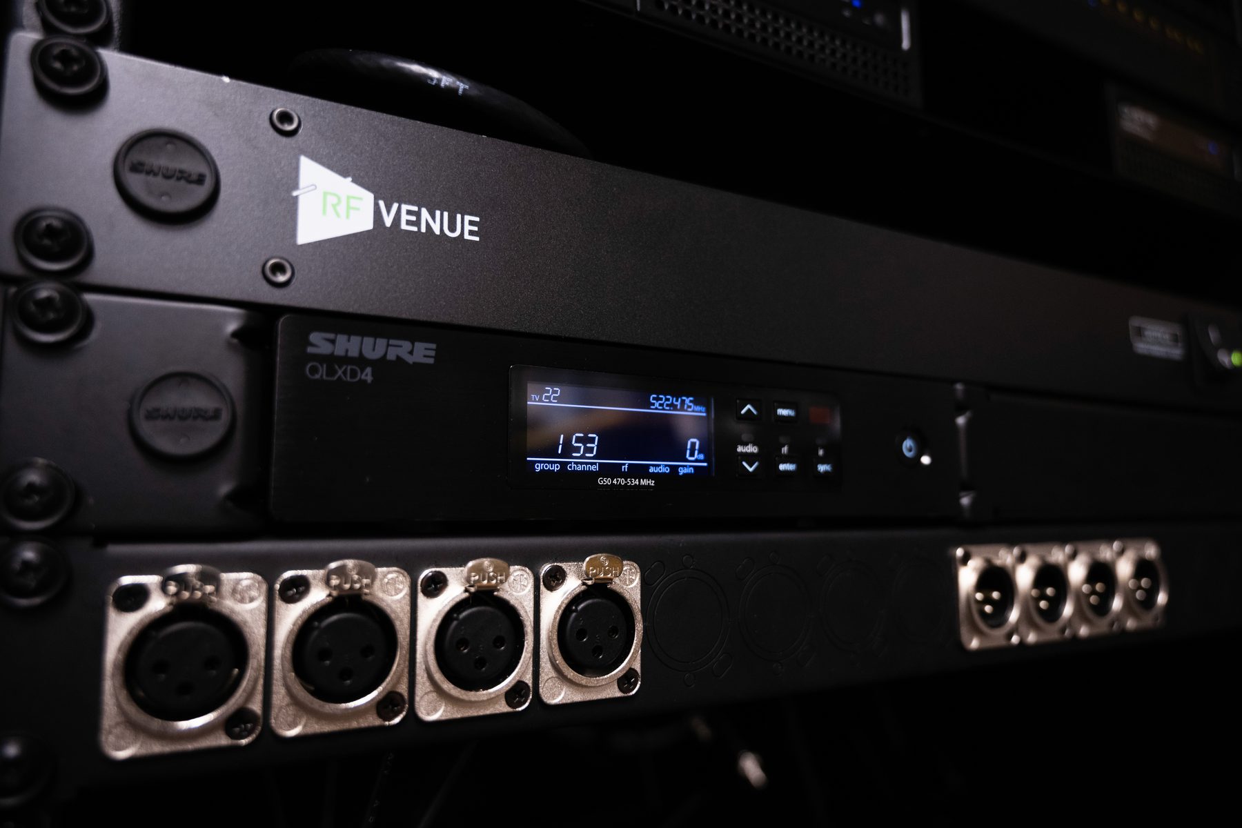 Rack-mounted AV processing gear