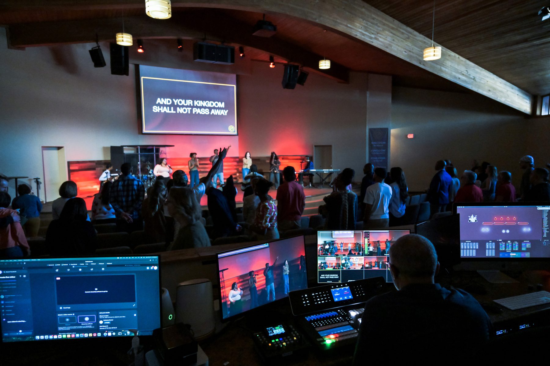 LED wall and video production setup
